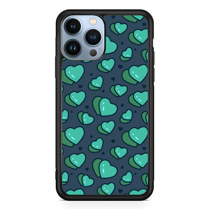 Love Green Doodle iPhone 13 Pro Max Case