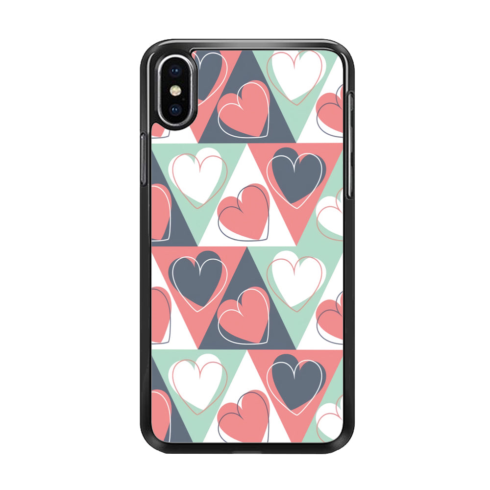 Love Triangle Doodle iPhone X Case