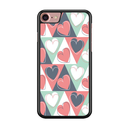 Love Triangle Doodle iPhone 8 Case