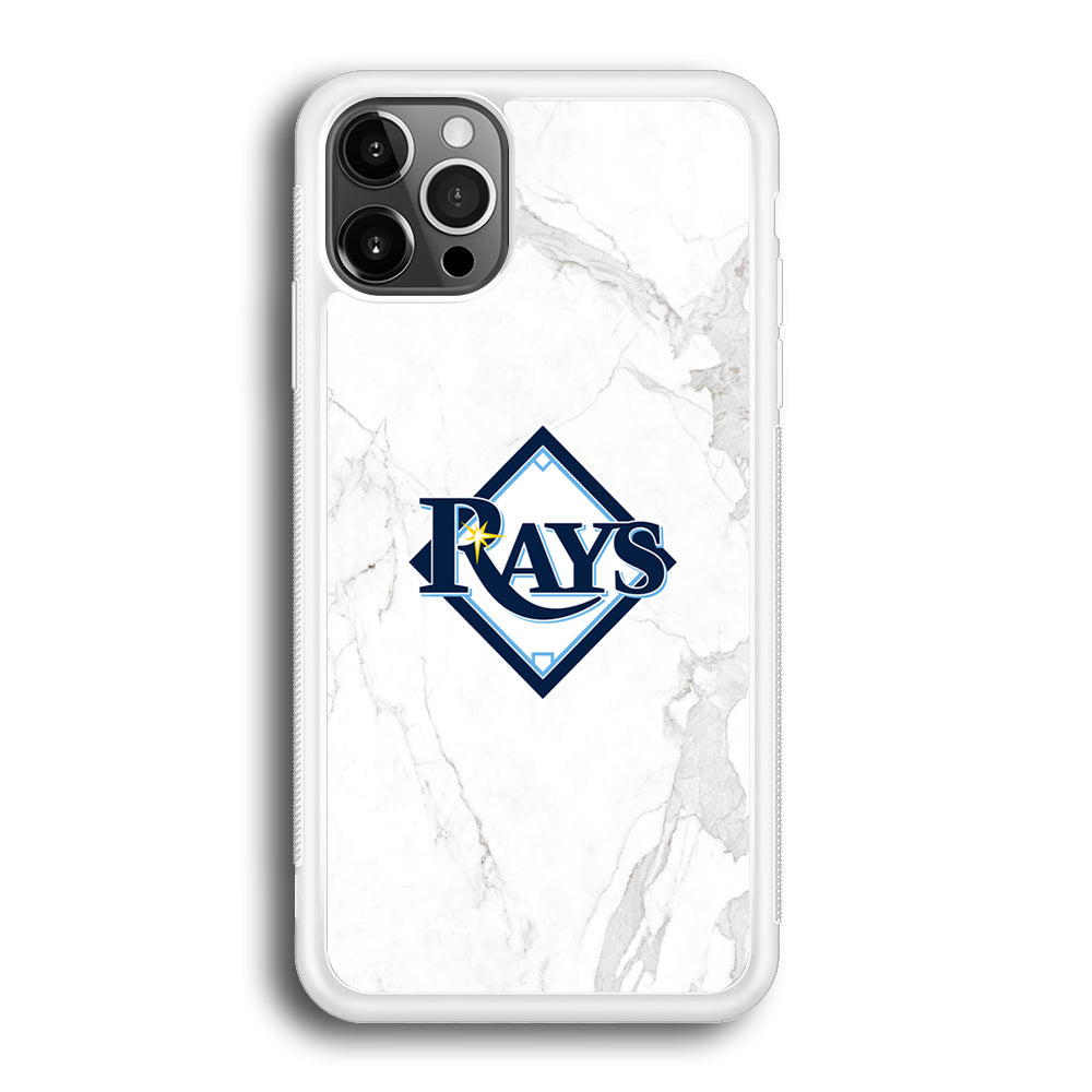 MLB Rays Logo Marble iPhone 12 Pro Max Case