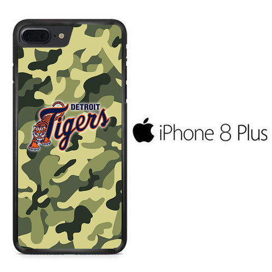 MLB Detroit Tigers Camo Green iPhone 8 Plus Case