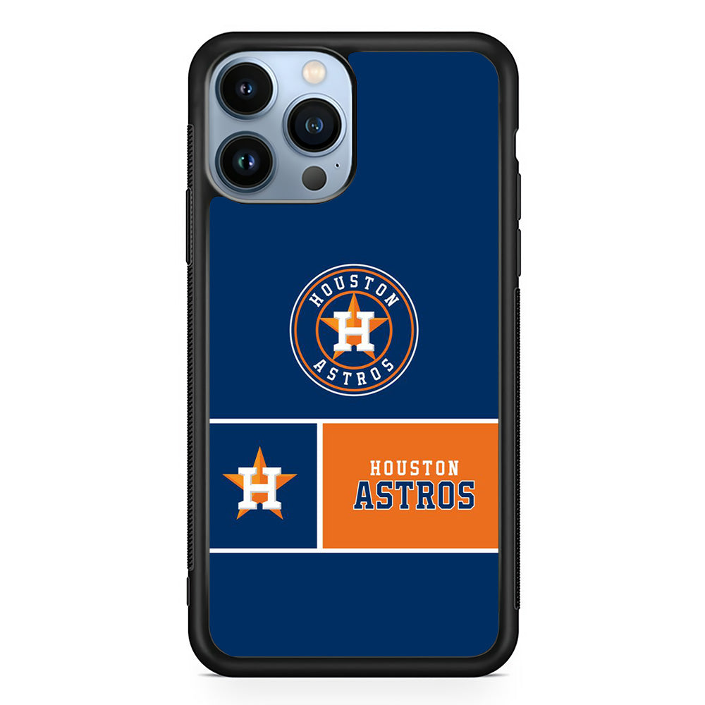 MLB Huston Astros Blue Orange iPhone 13 Pro Max Case