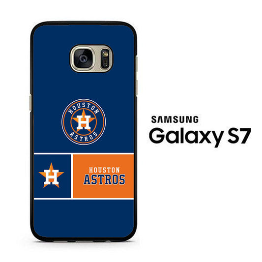 MLB Huston Astros Blue Orange Samsung Galaxy S7 Case