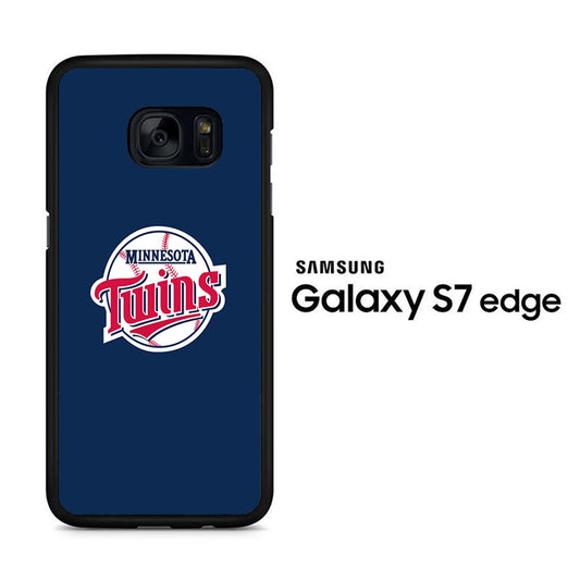 MLB  Minnesota Twins Logo Blue Samsung Galaxy S7 Edge Case