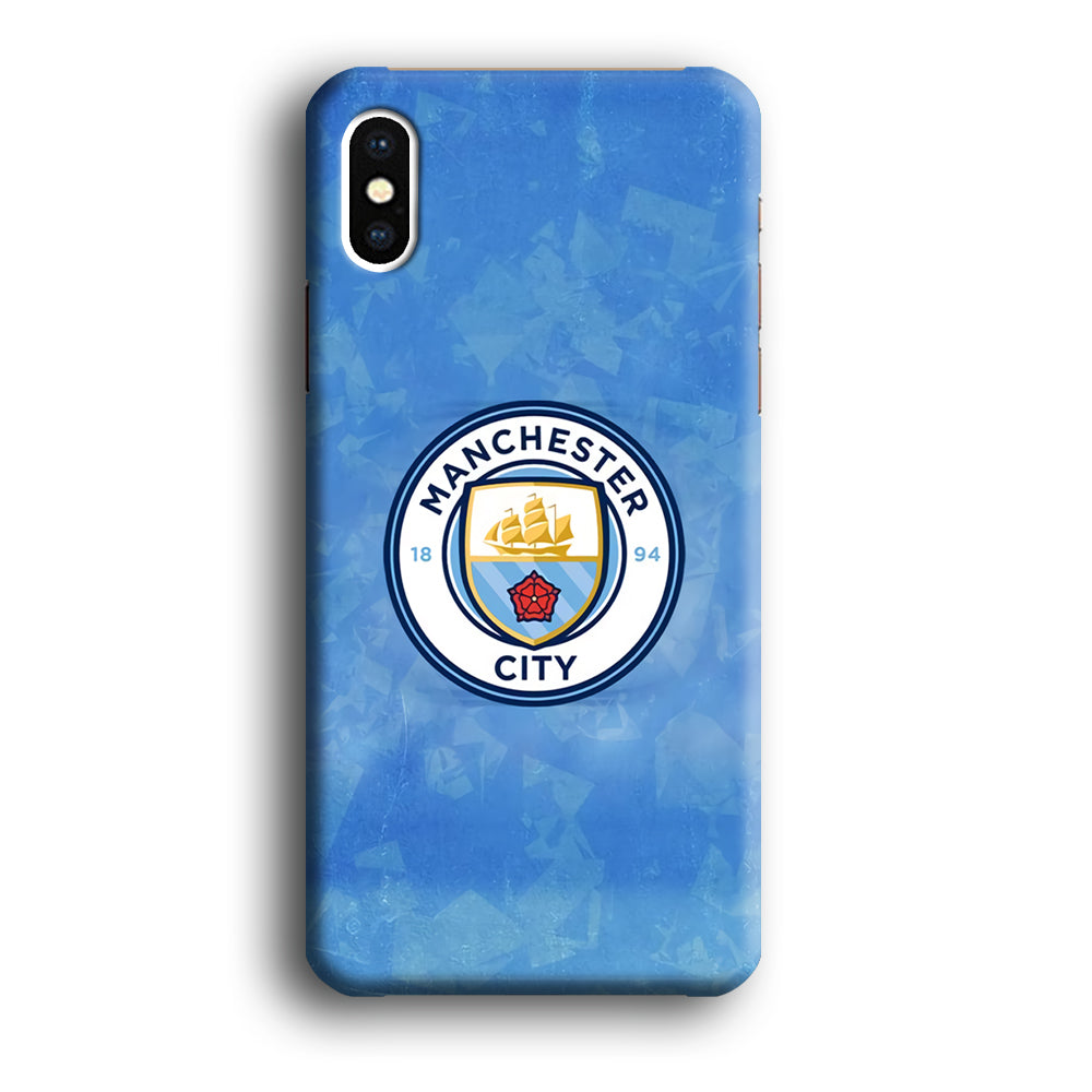 Manchester City Blue Abstract iPhone X Case
