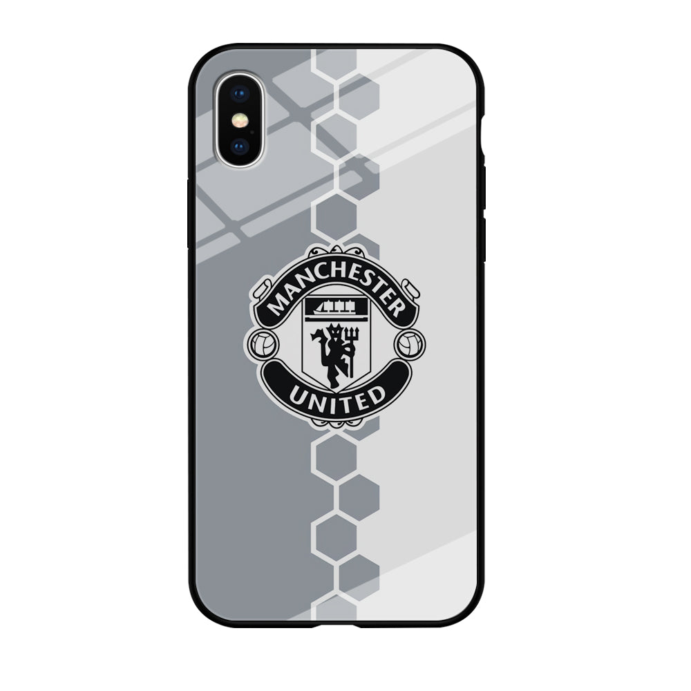 Manchester United Hexagon Pattern iPhone X Case