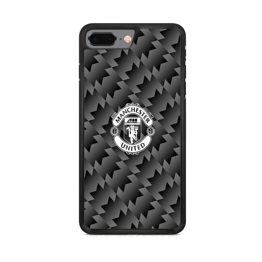 Manchester United Black Carbon Logo iPhone 8 Plus Case