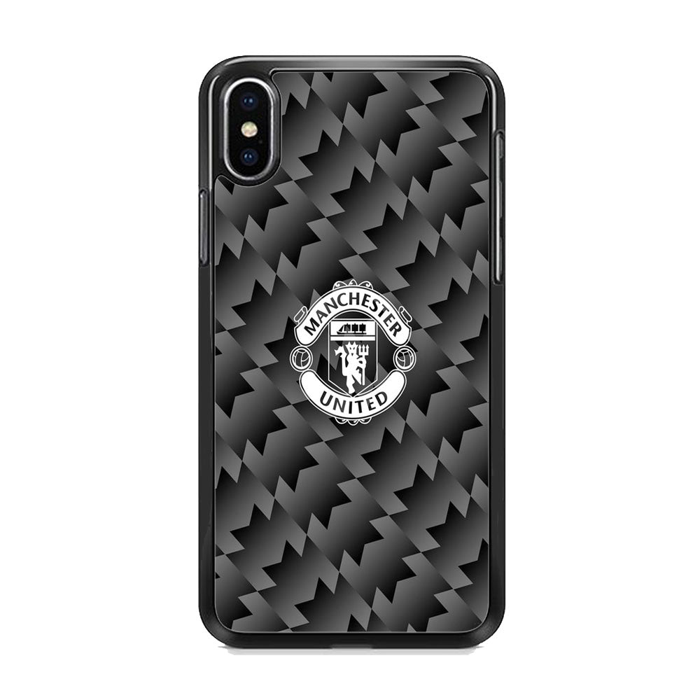 Manchester United Black Carbon Logo iPhone Xs Max Case
