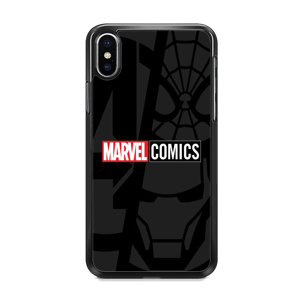 Marvel Comics Logo Grey Wallpaper iPhone Xs Max Case
