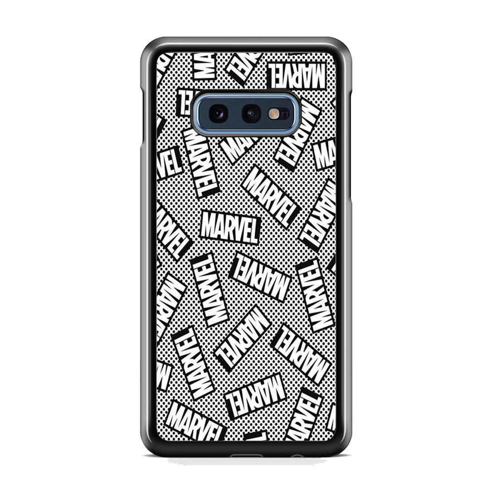 Marvel Logo Black White Polka Dots Samsung Galaxy 10e Case