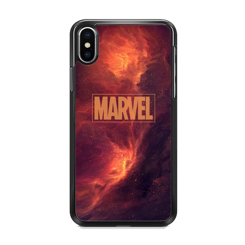 Marvel Logo Sunset Nebula Galaxy iPhone Xs Max Case