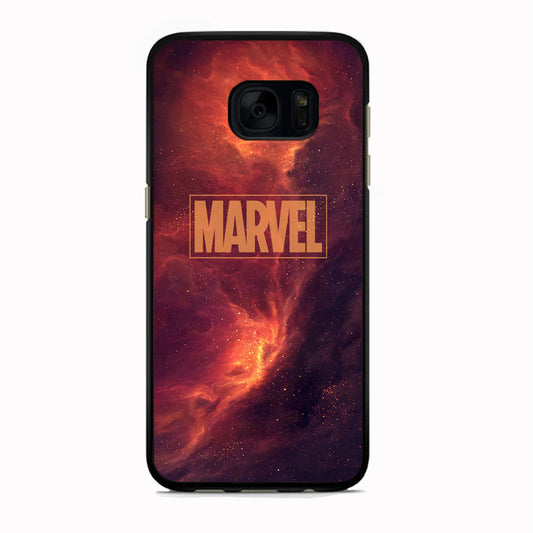 Marvel Logo Sunset Nebula Galaxy Samsung Galaxy S7 Case