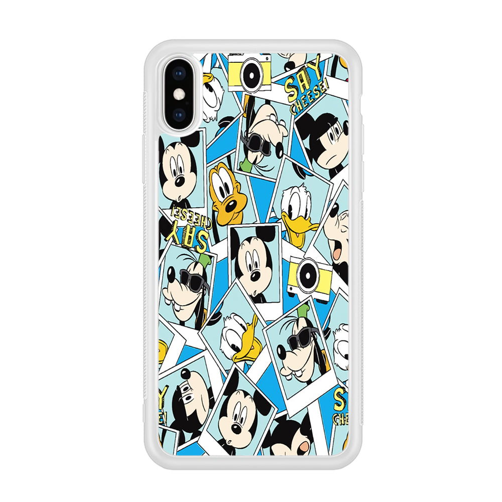 Mickey Family Photo In Frame iPhone X Case