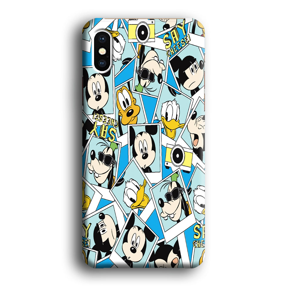 Mickey Family Photo In Frame iPhone X Case