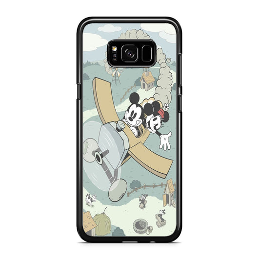 Mickey Mouse And Minnie fly With Air Craft Samsung Galaxy S8 Plus Case
