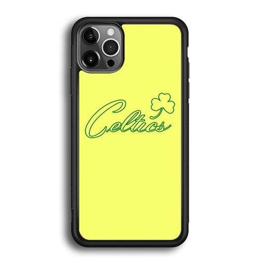 NBA Celtics Yellow Logo iPhone 12 Pro Case