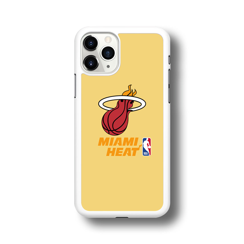NBA Miami Heat Latte Colour Logo iPhone 11 Pro Case