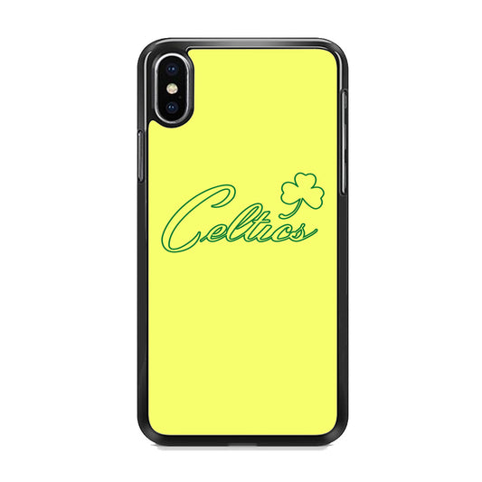 NBA Celtics Yellow Logo iPhone X Case
