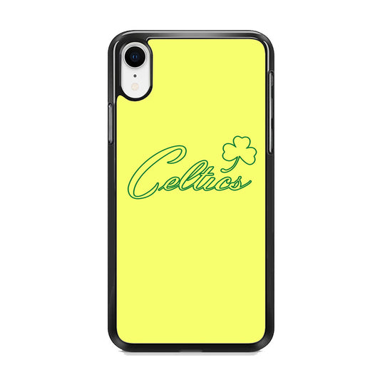 NBA Celtics Yellow Logo iPhone XR Case