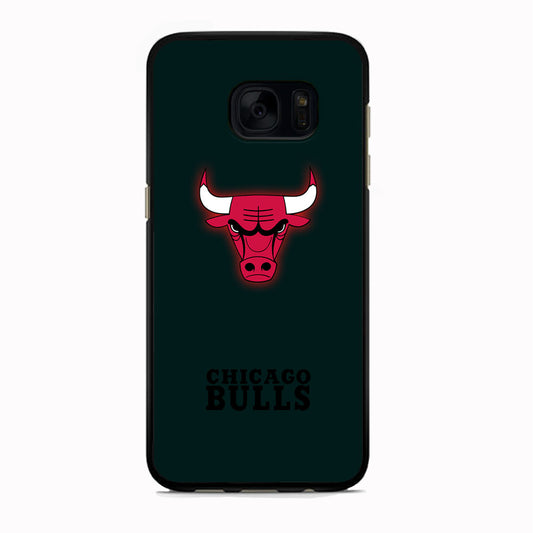 NBA Chicago Bulls Midnight Blue Logo Samsung Galaxy S7 Edge Case