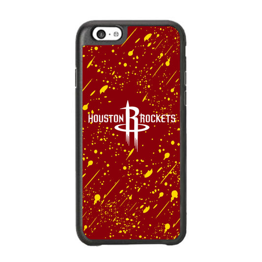 NBA Houston Rocket Logo Maroon Splash Yellow Paint iPhone 6 Plus | 6s Plus Case