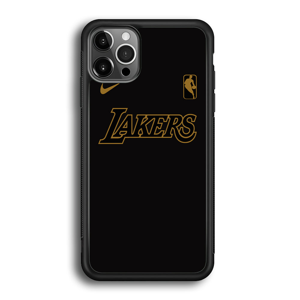 NBA Los Angeles Lakers Space Grey Nike Gold Logo iPhone 12 Pro Max Case