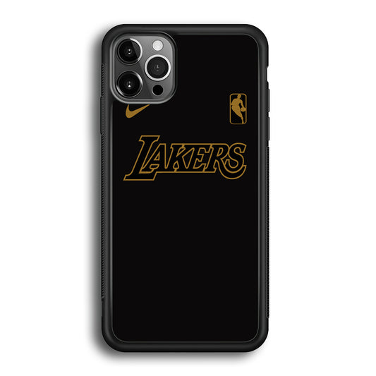 NBA Los Angeles Lakers Space Grey Nike Gold Logo iPhone 12 Pro Max Case