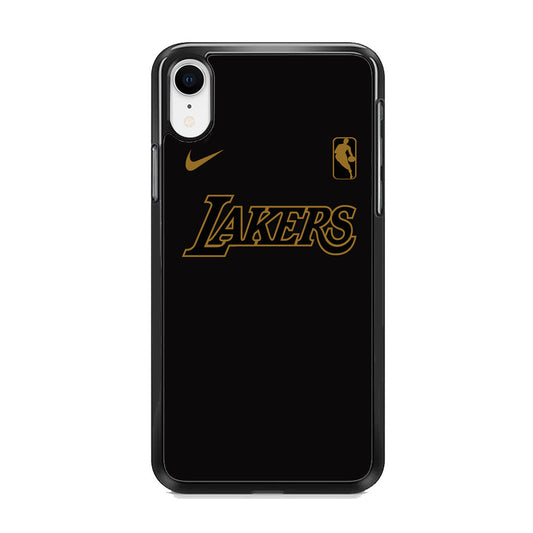 NBA Los Angeles Lakers Space Grey Nike Gold Logo iPhone XR Case