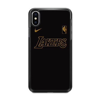 NBA Los Angeles Lakers Space Grey Nike Gold Logo iPhone X Case
