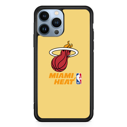 NBA Miami Heat Latte Colour Logo iPhone 13 Pro Case