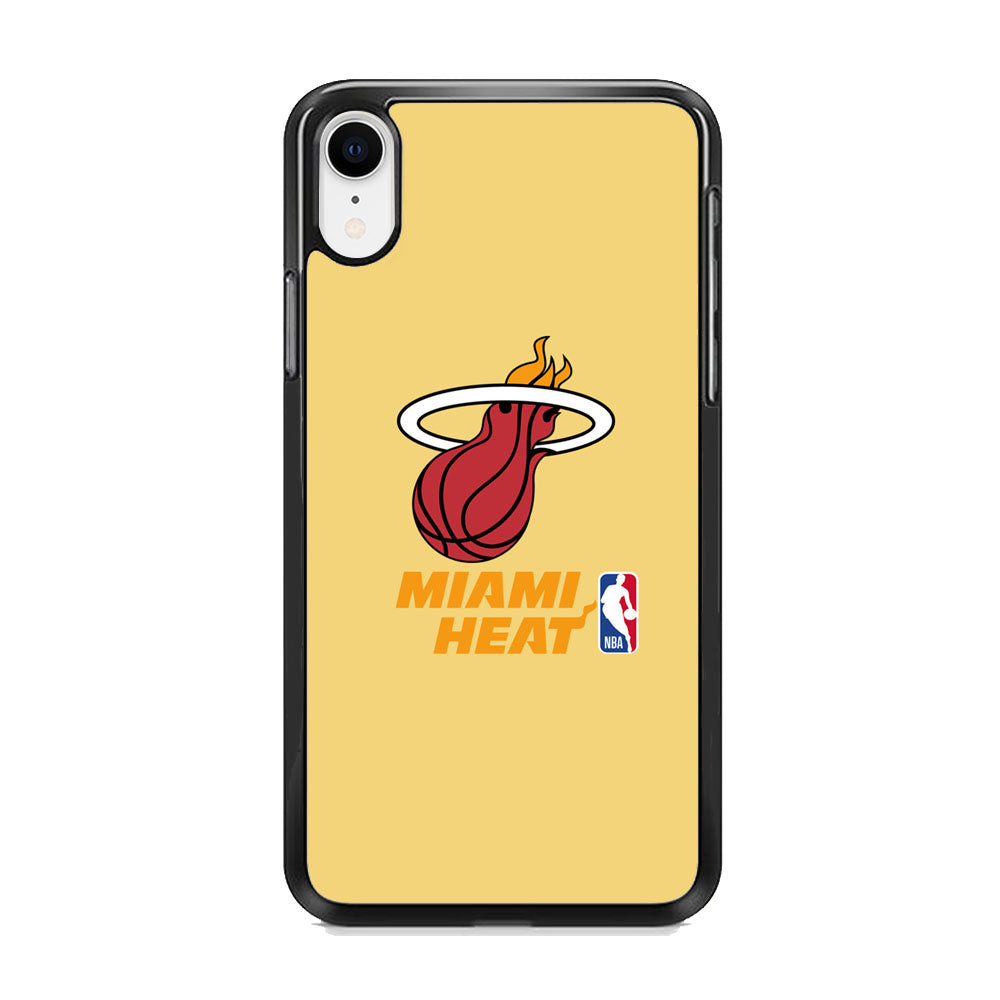 NBA Miami Heat Latte Colour Logo iPhone XR Case