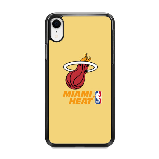 NBA Miami Heat Latte Colour Logo iPhone XR Case