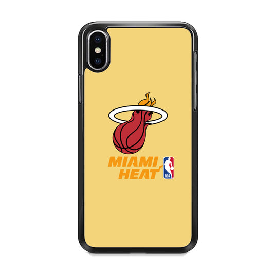 NBA Miami Heat Latte Colour Logo iPhone X Case