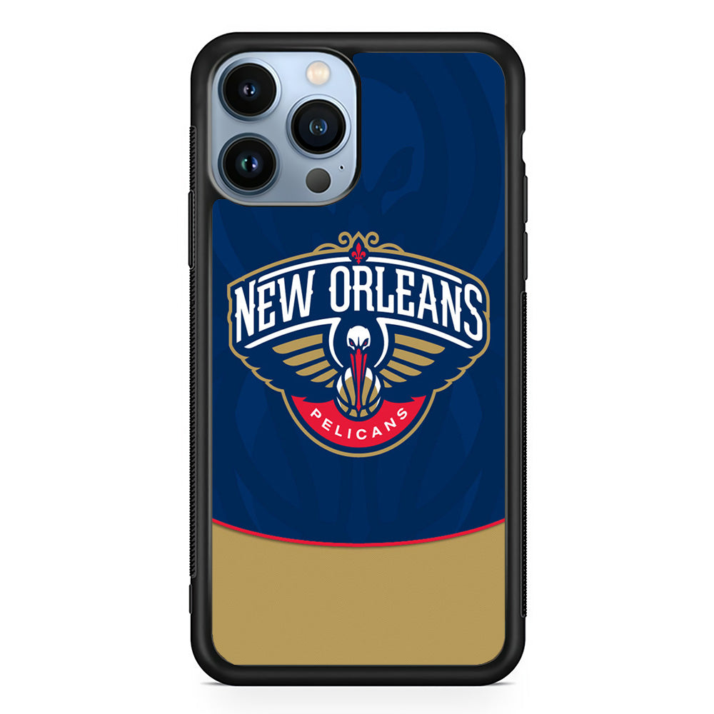 NBA Orleans Pelicans Blue iPhone 13 Pro Max Case
