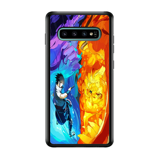 Naruto VS Sasuke Great fight Samsung Galaxy S10 Case
