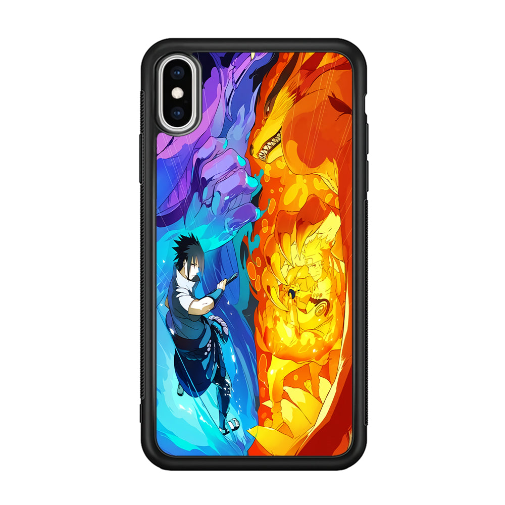 Naruto VS Sasuke Great fight iPhone Xs Max Case
