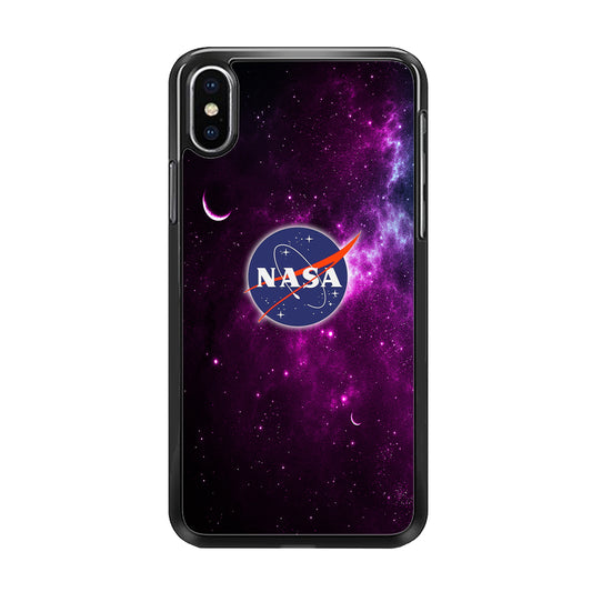 Nasa Purple Space Logo iPhone Xs Max Case