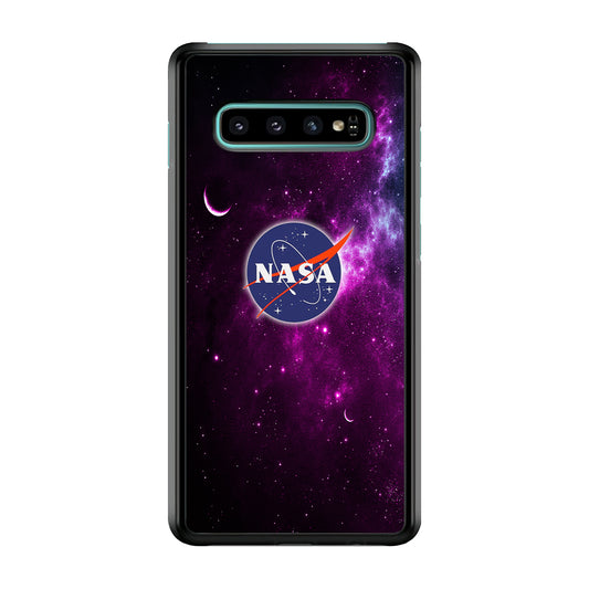 Nasa Purple Space Logo Samsung Galaxy S10 Case