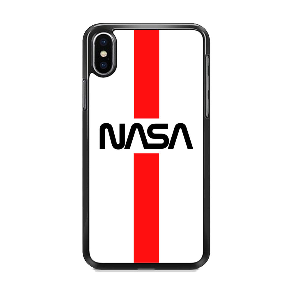 Nasa White Stripe Red iPhone X Case