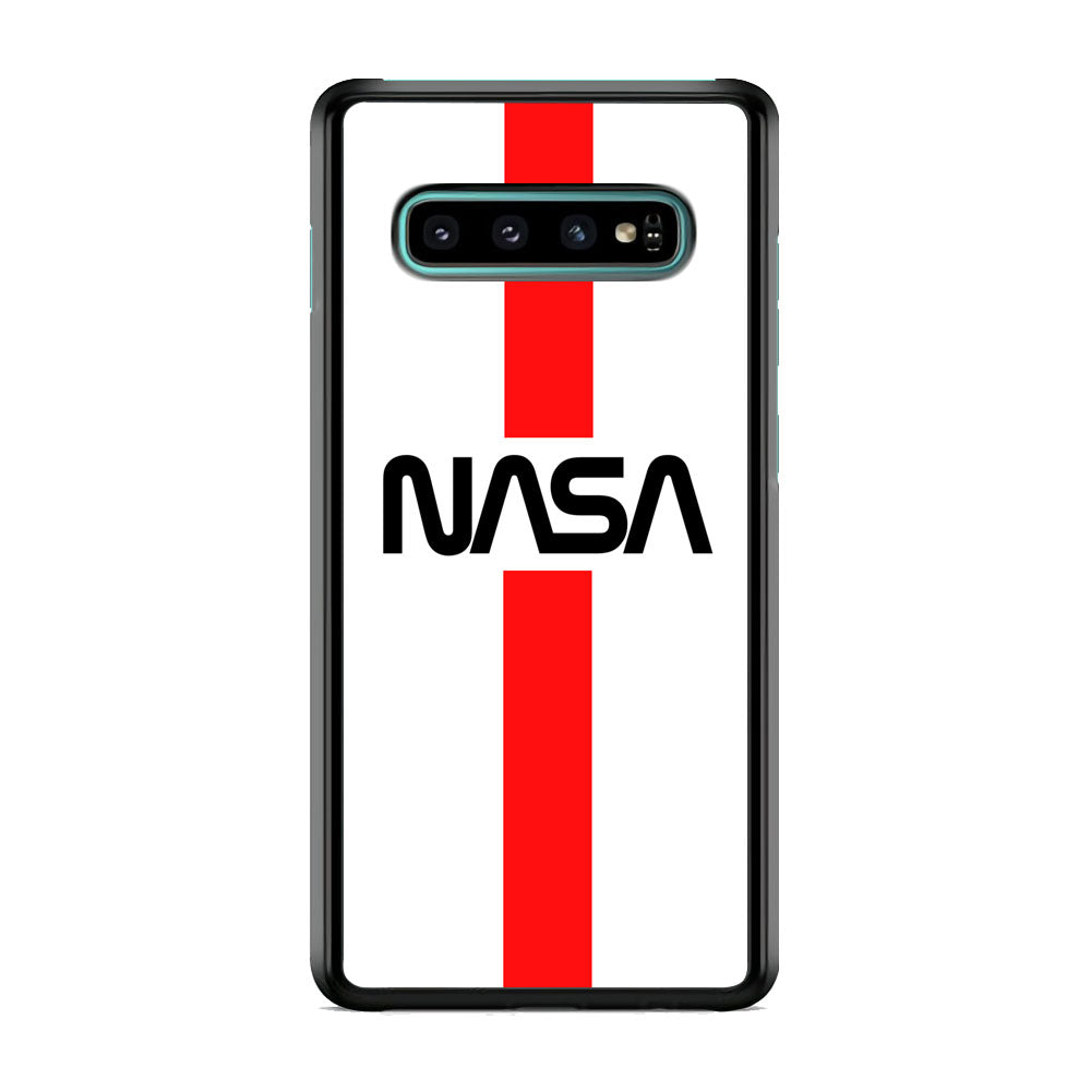 Nasa White Stripe Red Samsung Galaxy S10 Case