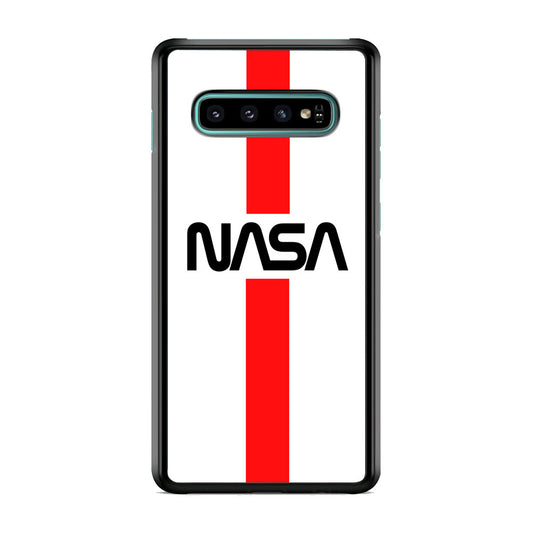 Nasa White Stripe Red Samsung Galaxy S10 Case