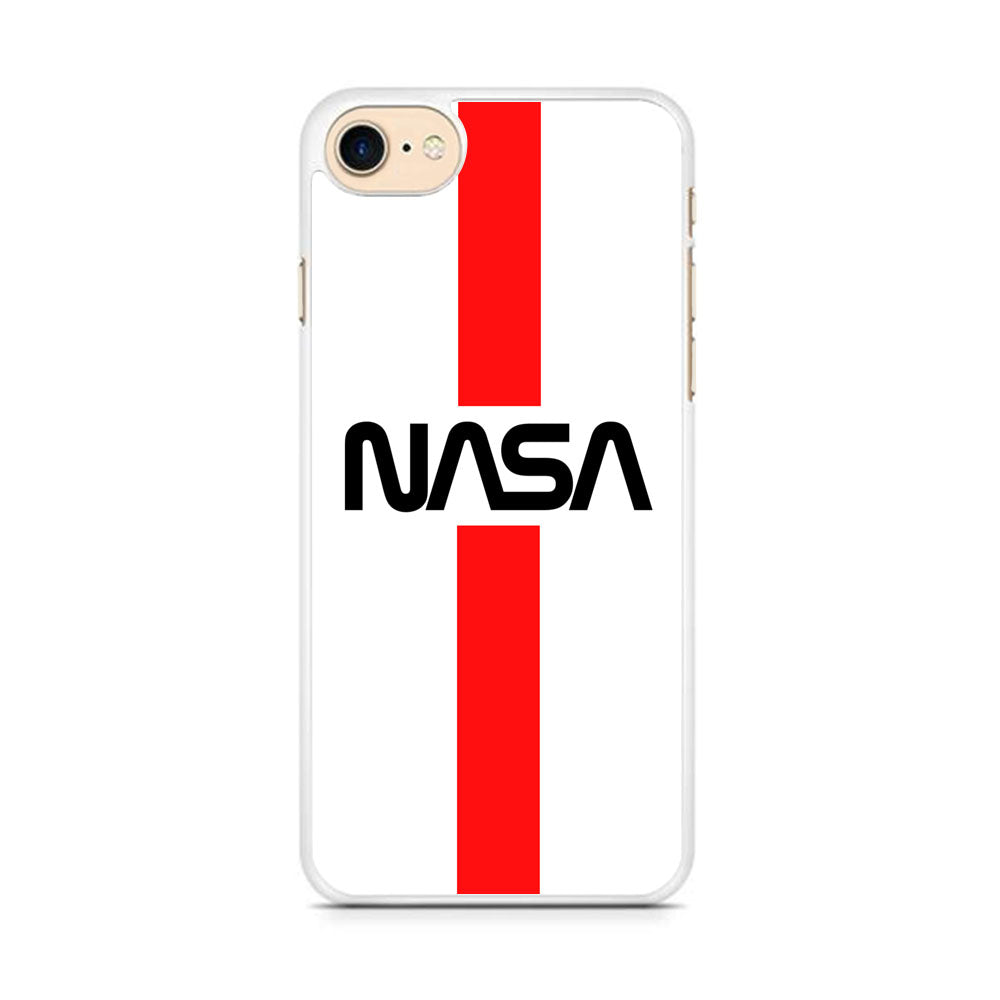 Nasa White Stripe Red iPhone 8 Case