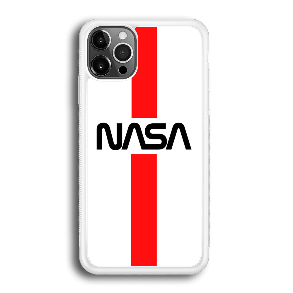 Nasa White Stripe Red iPhone 12 Pro Max Case