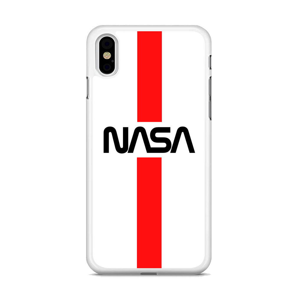 Nasa White Stripe Red iPhone Xs Max Case