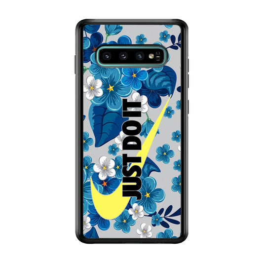 Nike Blue Flowers Just Do It Samsung Galaxy S10 Case