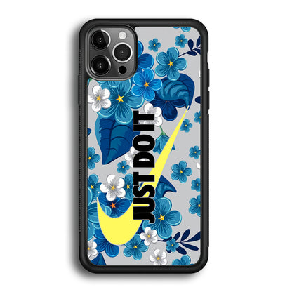 Nike Blue Flowers Just Do It iPhone 12 Pro Max Case