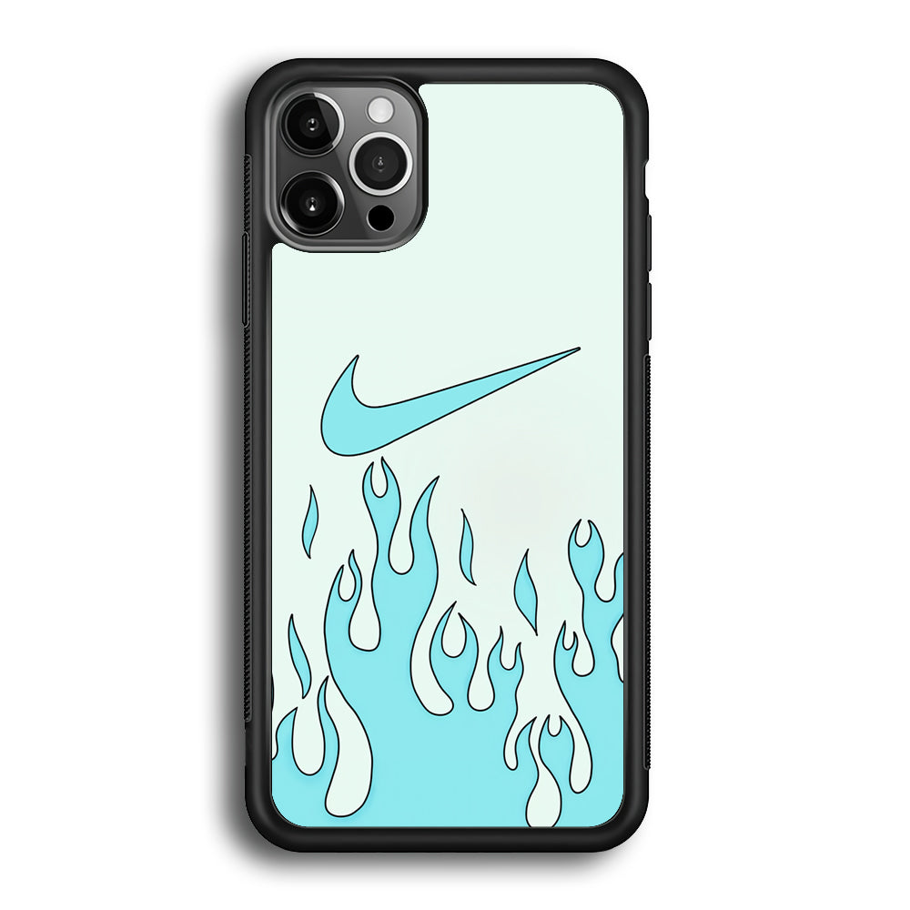 Nike Logo Fire Blue iPhone 12 Pro Max Case