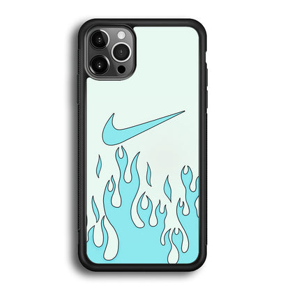 Nike Logo Fire Blue iPhone 12 Pro Max Case
