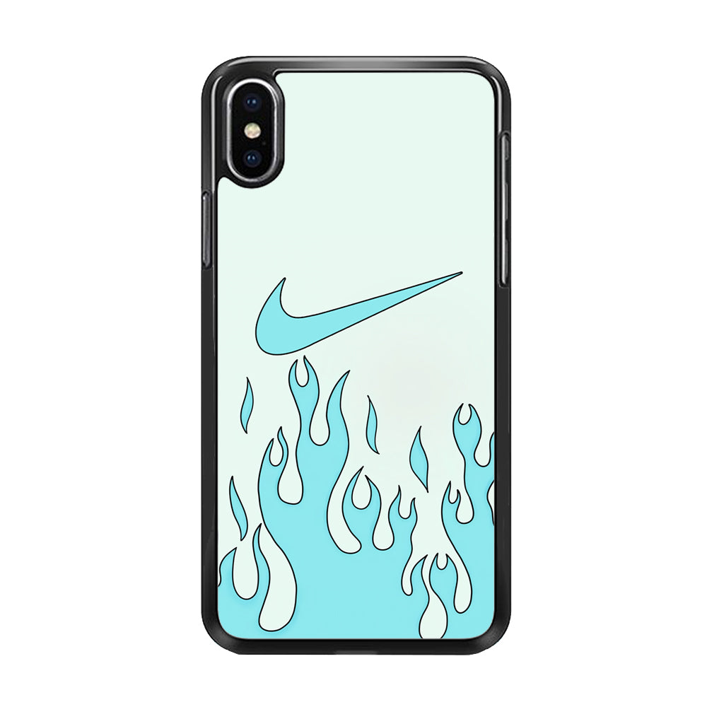 Nike Logo Fire Blue iPhone Xs Max Case