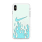 Nike Logo Fire Blue iPhone Xs Max Case